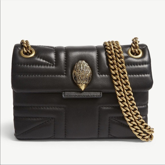 Kurt Geiger Handbags - Kurt Geiger London Mini Kensington Leather Black Union Jack Bag NWT Chain Strap
